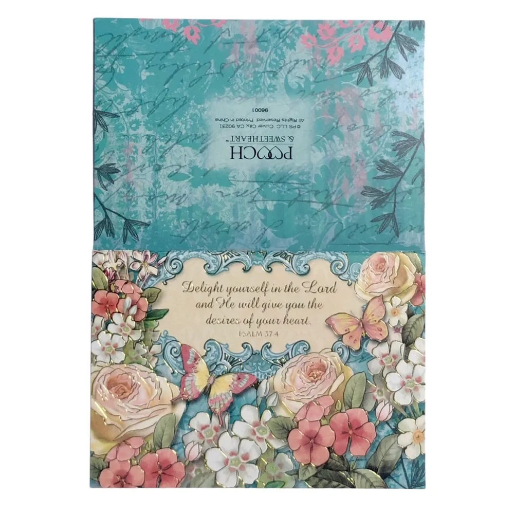 Pooch & Sweetheart Single Scripture Embellished Blank Note Card & Env (96001)